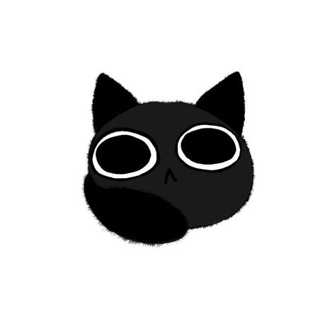 Little Drawings, Cartoon Cartoon, Black Cartoon, Cute Little Drawings, Cute Animal Drawings, Cartoon Cat, Animal Drawings, A Cat, Black Cat