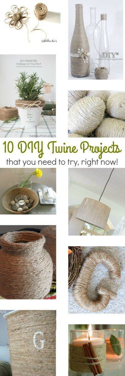 Does anyone else have a slight obsession with twine, lately?! I love it! You can basically take any object, one that you don’t especially care for, wrap it in twine, and get a whole new look! It’s really like one of the easiest and least expensive décor hacks out there… Twine Projects, Wedding Decorations Spring, Twine Diy, Diy Daybed, Twine Crafts, Jute Crafts, Home Decor Garden, Craft Decor, Décor Diy