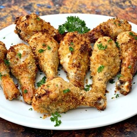 Air Fryer Panko Breaded Fried Chicken Drumsticks (Legs) is a quick and easy recipe that only requires a handful of ingredients, including, buttermilk, to produce crispy and crunchy chicken.  This post will demonstrate how to cook chicken drumsticks using your Power Air Fryer, Cooks Essentials, or any air fryer brand for this recipe. Use fresh or frozen chicken legs. #AirFryer #AirFryerRecipes Breaded Chicken Legs, Frozen Chicken Legs, Chicken Drumsticks Recipes, Fried Breaded Chicken, Fried Chicken Drumsticks, Cooking Fried Chicken, Deep Fried Recipes, Fried Chicken Legs, Air Fryer Fried Chicken