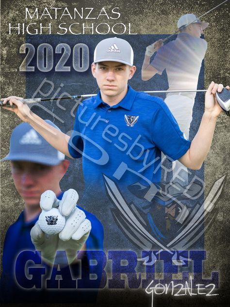 Golf Senior Banner Poses, Golf Senior Night, Senior Sports Banners, Golf Poses, Golf Banner, Banner Pics, Senior Board, Banner Pictures, Sports Banners