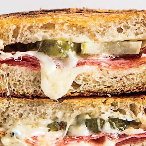 11 One-Pan Recipes to Keep Your Dishes to a Minimum | Epicurious Pickle Grilled Cheese, Fancy Grilled Cheese, Grilled Sandwiches, Grill Sandwich, Making Grilled Cheese, Bread Soup, Grilled Ham, Grilled Halloumi, Goat Cheese Recipes