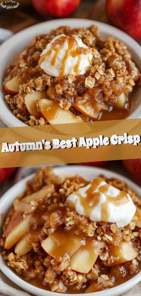 🍎✨ Dive into Autumn's Embrace with Our Best Apple Crisp! ✨🍏 

Indulge in the essence of fall with this delightful Apple Crisp that combines tart Granny Smith apples and a buttery, cinnamon-laced crumble. Perfect for cozy nights or festive gatherings, this golden treat is sure to warm your heart and satisfy your sweet tooth. Serve it fresh from the oven with a scoop of vanilla ice cream for an irresistible dessert. 🍂❤️

Prep: 15 mins | Cook: 40 mins | Serves: 6  
👉 Tap for the recipe and let autumn's sweet aromas fill your kitchen!  

#AppleCrisp #FallBaking #ComfortFood #AutumnDelights #HomeBakedHappiness Caramel Apple Crisp, Best Apple Crisp, Chocolate Pecan, Fall Spices, Crumble Topping, Granny Smith Apples, Fall Baking, Granny Smith, Apple Crisp