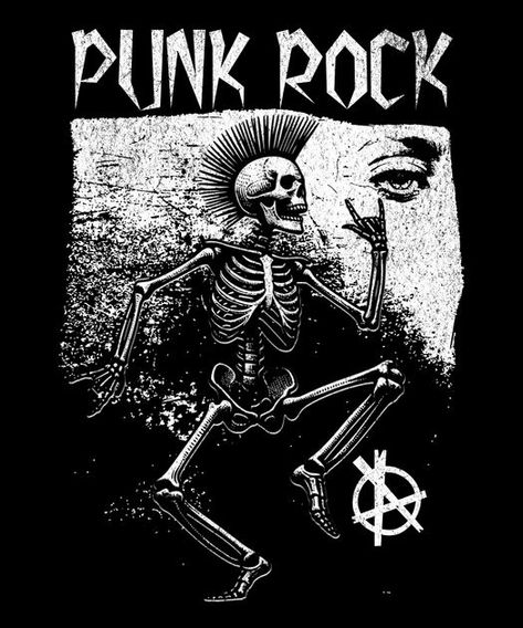 Skeleton punk T-Shirt Design Template Punk Shirt Design, Punk Artwork, Rock Tshirt, Punk Shirt, Punk T Shirt, T Shirt Design Template, Rock T Shirt, Punk Art, Skull Drawing