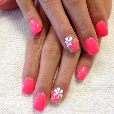 Cute Nail Colors, Tropical Nails, Spring Nail Art, Toe Nail Designs, Nail Polish Designs, Floral Nails, Fancy Nails, Nail Designs Summer, Nail Polishes