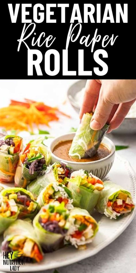 Veggie Roll Ups Rice Paper, Vegetable Rice Wraps, Vegetarian Rice Rolls, Vietnamese Rice Paper Rolls Vegetarian, Vegan Rice Paper Wraps, Veg Rice Paper Rolls, Rice Paper Wraps Recipes Lunch Ideas, Vegetarian Rice Paper Rolls, Wraps Recipes Vegetarian