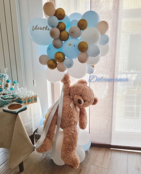 Idee Babyshower, Sweet Table, Balloon Decorations, Baby Shower Decorations, Baby Mobile, Balloons, Teddy Bear, Baby Shower, Shower