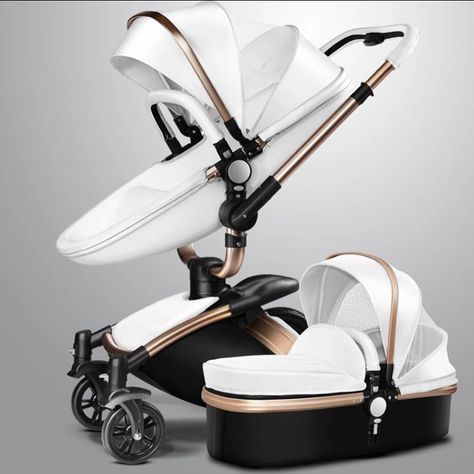 Get this Rose Gold and white leather Stroller set at our website link in the bio!!! Pram Suit, Newborn Stroller, Toddler Chair, Travel Stroller, Pram Stroller, Luxury Baby, Leather Baby, Baby Carriage, Mom Baby