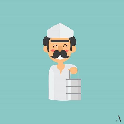 Dabbawala uncle! From an infographic about one of the most awesome Mumbai lunch systems. . . . . . . #archanaandco #flatdesign #illustration #minimal #vector #dabbawalas #dabbawala #dabba #infographic #illustrator #minimalist #graphicdesign #illustration_best #girlboss #womenentreprenuer #creativebusiness #lunchbox #weareillustration #dribbble #graphicgang #graphicroozane #designlove #vectorart #vectorgraphics #aandcominimal Mumbai Dabbawala Illustration, Dabbawala Illustration, Indian Illustrations, Illustration Minimal, Indian Illustration, Human Figure Sketches, Hinduism Art, Book Illustration Art, Baby Drawing