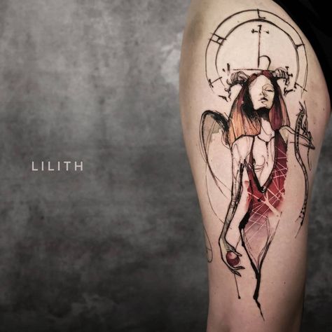 101 Amazing Lilith Tattoo Designs You Need To See! 53 Outsons Goddess Lilith Tattoo, Lilith Tattoo, Wicca Tattoo, Lilith Symbol, Kali Tattoo, Doll Tattoo, Goddess Tattoo, Muster Tattoos, Forearm Tattoo Women