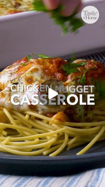 Taste of Home on Instagram: "Your family will LOVE this easy chicken nugget casserole! 🔗 Click the link in our bio for the full recipe. ⁠ ⁠ #familydinner #dinnerrecipes #dinnerideas #easydinner #easydinnerideas #casserole #casserolerecipes #tasteofhome" Chicken Nuggets Casserole, Chicken Nugget Dinner, Chicken Nugget Casserole, Chicken Nugget, Chicken Nuggets, Taste Of Home, Easy Chicken, Casserole Recipes, Family Dinner