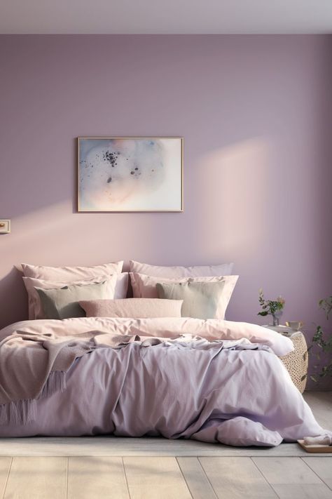 Elevate your bedroom oasis and Immerse yourself in our dusty purple Fields of Heather. Colour taken from the Popular Colours Collection and can be mixed into any of our paint finishes in your local Fleetwood stockist x Get the look ⤵️ 🎨: Fields Of Heather 125 Dusty Purple Bedroom, Bedroom For Couples, Purple Girls Bedroom, Lavender Bedroom, Bedrooms For Couples, Purple Bedroom, Bedroom Oasis, Purple Rooms, Teen Girl Bedroom