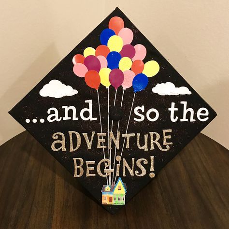 And So The Adventure Begins Grad Cap, Cap Decoration Graduation Preschool, Adventure Is Out There Grad Cap, Graduation Cap Designs Up Disney, Kindergarten Graduation Card Ideas, Cap Decoration Graduation Kindergarten, Last Minute Graduation Cap, Dr Seuss Graduation Cap, Vpk Graduation Cap Designs