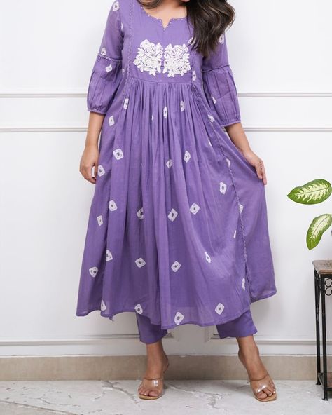 ✨NEW ARRIVALS✨ "Let your gorgeous inner Diva shine in this premium mul cotton lilac purple embroidery dress"💃 🌸Visit our store for latest collection..... 🌸Dm us for more details..... In-store and online, we invite you all to shop your heart out!! [Ethnic Wear, Desi Fashion, Rakhi Outfit, Fashion Reel, Fashion Inspo, outfit of the Day, Festive wear, traditional wear, office wear, style inspo] #kyrawearyourstyle #reelviral #ethnicfashion #newarrivals #indianattire #traditionalwear #rakhis... Mul Cotton Dresses, Purple Embroidery, Your Gorgeous, Festive Wear, Inspo Outfit, Indian Attire, Traditional Wear, Desi Fashion, Lilac Purple