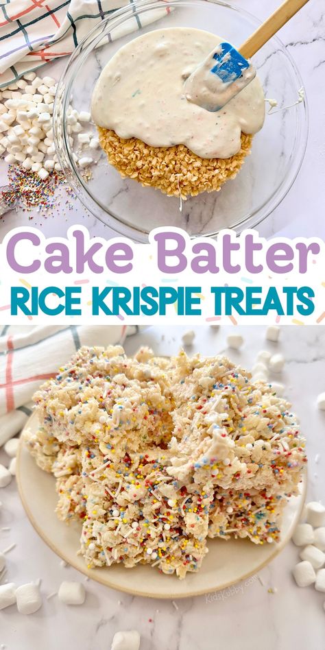 Homemade Rice Krispies, Dry Cake, Homemade Rice Krispies Treats, Krispie Treats Recipe, Cereal Treats, Crispy Treats, Rice Krispie Treats, Rice Krispie, Rainbow Sprinkles