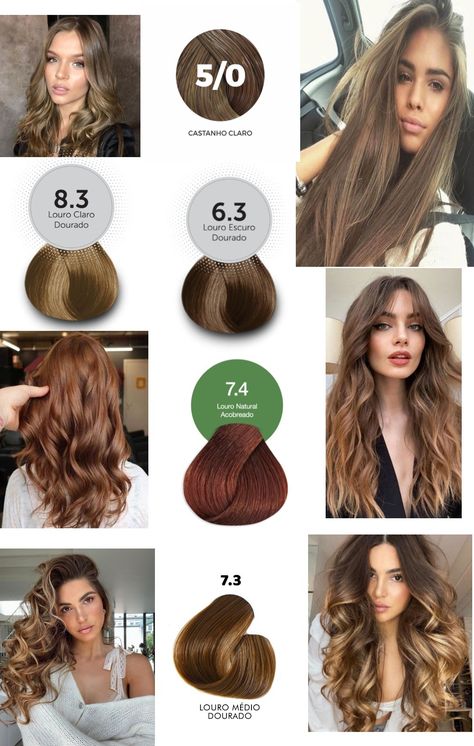 Loiro claro, loiro escuro dourado, mel,caramelo, avelã, loiro dourado, loiro acobreado e ruivo Hairstyles Haircuts, About Hair, Pink Hair, Balayage, I Am Awesome, Hair Color, Hair Cuts, Hair Styles, Hair