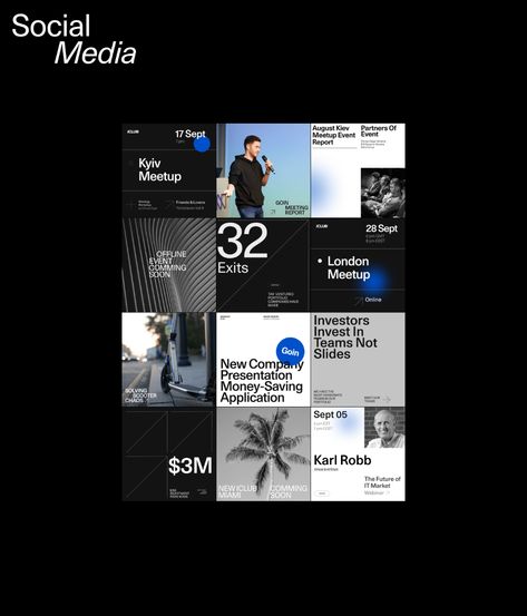 Dark Social Media Design, Design Agency Social Media Post, Modern Social Media Design, Event Social Media Post, Insta Branding, Social Media Design Template, Insta Design, Agency Social Media, Social Media Ads