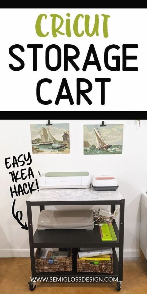 #storage #storagehacks #storageideas Ikea Bror, Easy Storage Hacks, Cricut Storage, Printer Storage, Ikea Desk Hack, Easy Ikea Hack, Ikea Hack Ideas, Dream Craft Room, Ikea Furniture Hacks