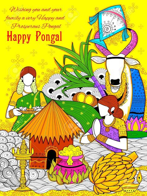 Pongal Drawing, Finger Tricks, Pongal Images, Canvas Art Painting Abstract, Bridal Art, Easy Mandala, Happy Pongal, Art Kits For Kids, Easy Mandala Drawing