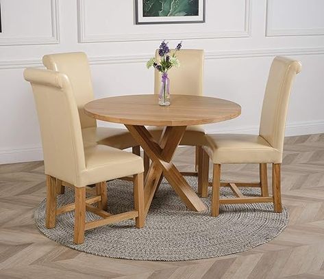 Round Dining Table Seats 4, 6 Seater Round Dining Table For Small Space, Round Oak Dining Table The Home Depot, Wooden Dining Table Designs 4 Seater, Oak Round Table, Round Wooden Dining Table 110 Cm, Round Oak Dining Table, Kitchen Table Oak, 4 Chair Dining Table