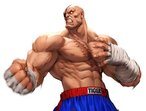 Sagat Art - Street Fighter: Duel Art Gallery Street Fighter Duel Character Art, Sagat Street Fighter Art, Street Fighter Art Chun Li, Sagat Street Fighter, Street Fighter Wallpaper, Street Fighter Game, Street Fighter 5, Capcom Vs Snk, Capcom Vs