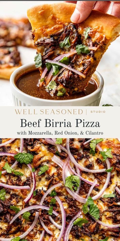 Birria Leftover, Cool Pizza Ideas, Diy Pizza Ideas, Special Pizza Ideas, Birria Leftover Recipes, Bbq Brisket Pizza, Leftover Birria Ideas, Pizza Oven Recipes Not Pizza, Pizza Combinations Ideas