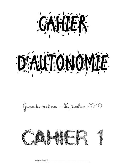 Un exemple de cahier d'autonomie pour des enfants de grande section. Graphisme Grande Section, Maternelle Grande Section, Art Education Lessons, Grande Section, Education School, Work Study, Study Guides, Study Guide, Art Education