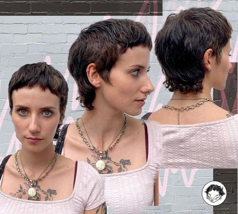 Really Short Mullet, 4c Haircut Natural Hair Short Cuts, 4c Haircut, Haircut Natural Hair, Mullet Short, Embrace Messy Hair, Ariel Hair, Pixie Mullet, Short Mullet