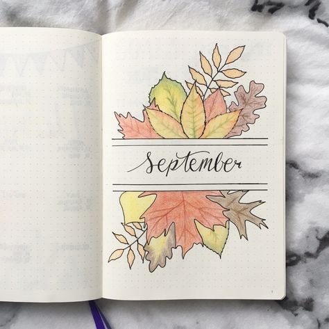 The title page for September in my bullet journal, inspired by a pin I found on here Doodle Bullet Journal, Bullet Journal Mood Tracker, Bullet Journal August, Bullet Journal September, Bullet Journal October, Journal January, Ballet Journal, Bullet Journal Month, January Bullet Journal