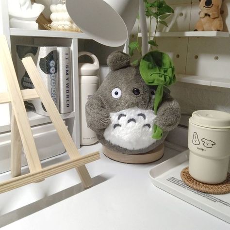 Cartoon Sleeping, Totoro Plush, Casa Anime, Lotus Leaf, Cute Room Decor, Cozy Room, Girlfriend Gift, Room Ideas Bedroom, Room Inspiration Bedroom