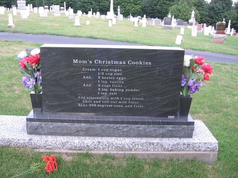 When any one asked for her cookie recipe she always said "Over my dead body!" Tombstone Cookies, White Frosting, Halloween Festivities, Halloween Treat, Christmas Mom, Living Forever, Cookies Recipes Christmas, Cookies And Cream, Tombstone