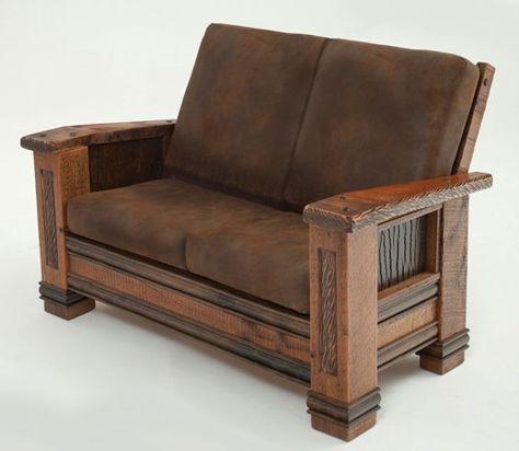 Cabin Couch, Cabin Sofa, Natural Living Room Decor, Unique Living Room Furniture, Rustic Cottage Decor, Wooden Couch, Leather Living Room Furniture, Mission Furniture, Barnwood Furniture