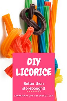 Homemade Licorice Recipes, Homemade Licorice Candy, How To Make Licorice, Homemade Twizzlers, Homemade Licorice, Homemade Liquorice, Candies Homemade, Cinder Toffee, Liquorice Recipes