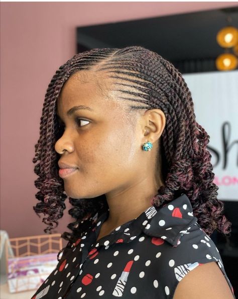 Expression Braids, Cornrows With Box Braids, Twists Hairstyles, Fishtail Hairstyles, Cornrows Braids For Black Women, Black Hair Updo Hairstyles, Short Locs, Short Box Braids Hairstyles, Braided Hairstyles For Black Women Cornrows