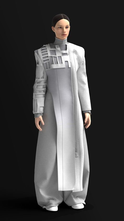 Tech Inspired Fashion, Futuristic Design Fashion, Clo 3d Fashion, Scifi Fashion, Leather Coat Outfit, Future Clothing, Futuristic Clothing, Sci Fi Clothing, Clo 3d