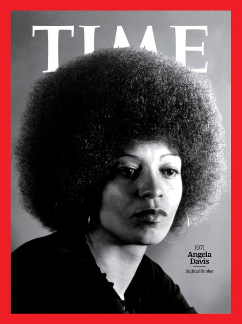 Angela Davis, Time Magazine, A Black, African American, A Woman, Magazine, Red, Black