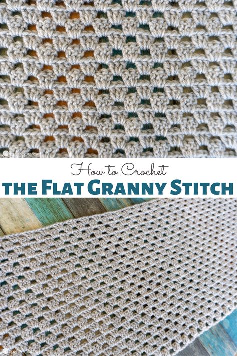 Granny Stitch Rectangle, No Gap Granny Square, Granny Stitch Blanket, Crochet Granny Stitch, Crochet Flats, Granny Stitch, Crochet Decor, Crocodile Stitch, Beginner Knitting Patterns