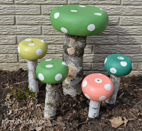 25 Adorable & Whimsical Spring Projects - House by Hoff Keyhole Garden, Garden Mushrooms, Beautiful Fairy, Spring Projects, Mushroom Decor, Magical Garden, Kids Play Area, Garden Crafts, Diy Backyard