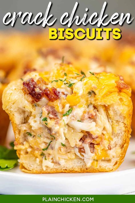 Easy Chicken Biscuit Bake, Grand Biscuit Recipes, Chicken Cheddar, Chicken Biscuits, Chicken Biscuit, Biscuit Recipes, Canned Biscuits, Chicken And Biscuits, Plain Chicken