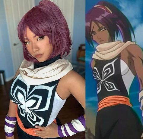 Anime Halloween Costume Black Women, Shihouin Yoruichi, Black Cosplayers, Easy Cosplay Ideas, Bleach Cosplay, Yoruichi Shihouin, Easy Cosplay, Black Cosplay, Bleach Anime Art