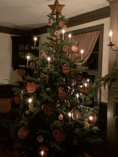 1800s Christmas Aesthetic, 1800s Christmas Decorations, 1800s Christmas, Cedar Christmas Tree, Cabin Christmas Tree, Homestead Christmas, German Christmas Tree, Christmas Queen, Primitive Christmas Tree