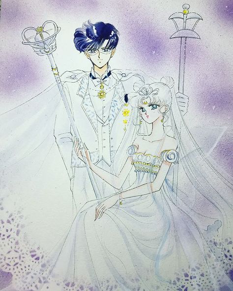 #sailormoon #illustration #sailormoonfan #sailormoonfanart #美少女戰士 #セーラームーン #イラスト #naokotakeuchi King Endymion, Prince Endymion, Sailor Moon Wedding, Princesa Serenity, Queen Serenity, Sailor Moon Tattoo, Neo Queen Serenity, Moon Prism Power, Sailor Moon Stuff