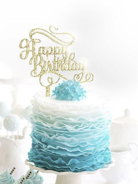 For Brother Birthday Wishes, Brother Birthday Wishes, Topper For Cake, Unique Birthday Cake, Turquoise Cake, Teal Cake, Personalized Cake Topper Birthday, 91st Birthday, 17 Birthday Cake