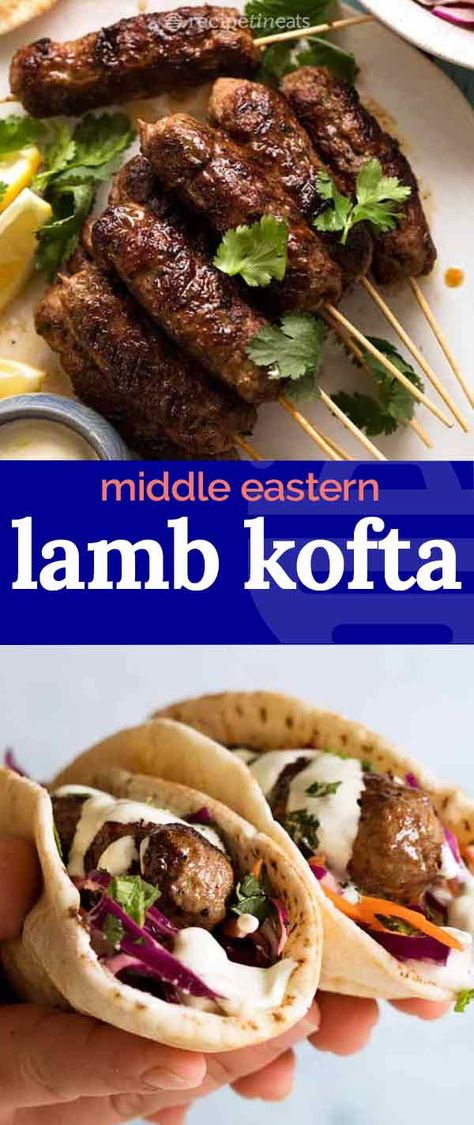 Lamb Mince Recipes, Ground Lamb Recipes, Lamb Koftas, Lamb Kofta, Yoghurt Dressing, Kofta Recipe, Middle East Recipes, Doner Kebab, Lamb Dishes