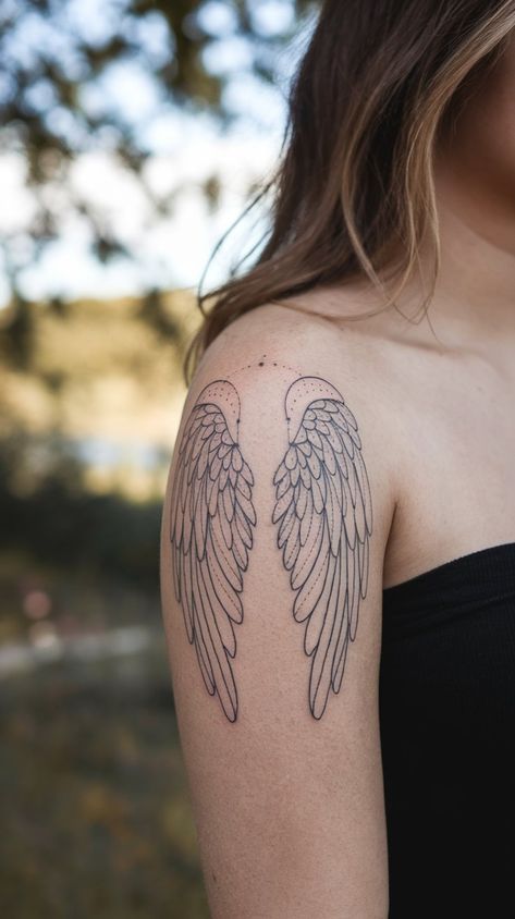 11 Breathtaking Wing Tattoo Ideas to Give You Wings - getstylish.blog Angel Wings Tattoo Placement, Angel Wing Tattoo Designs, Wing Tattoo Ideas, Angle Wing Tattoos, Small Wings Tattoo, Butterfly Wing Tattoo, Angel Wing Tattoo, Heart With Wings Tattoo, Wing Tattoos On Back