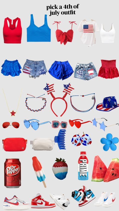 Red White And Blue Spirit Day Outfits, Red White And Blue Football Game Outfit, Red White And Blue Outfits Spirit Week, Usa Spirit Day Outfit, Usa Themed Outfits, Usa Day Spirit Week Outfit, Fourth Of July Costume, Preppy Halloween Costume, Red White And Blue Outfits