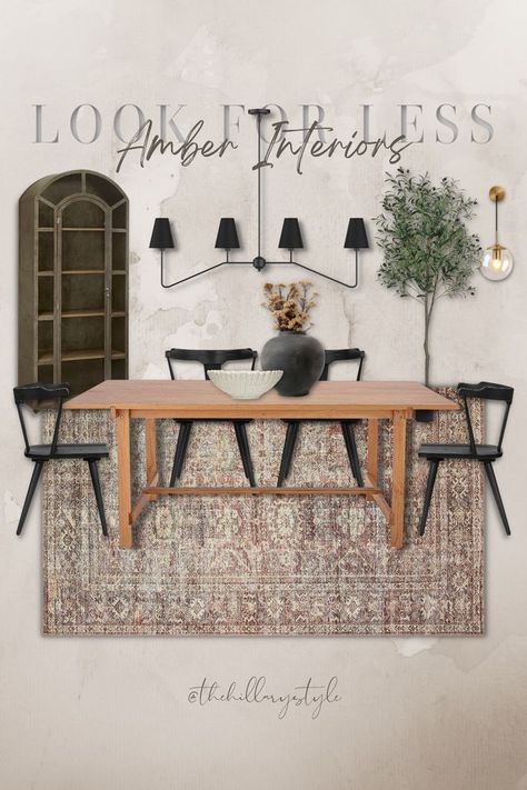 Amber Interiors Dining Table, Dinning Room Ideas 2023, Curated Dining Room, Amber Interiors Lighting, Amber Lewis Dining Room, Amazon Dining Chairs, Dinning Room Light Fixture Over Table, Amber Interiors Dining Room, California Casual Dining Room