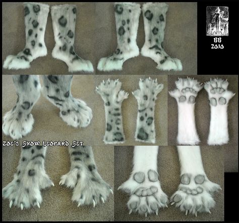 Snow Leopard Paws and Boots by ~Artsquish Fursuit Paws, Fursuit Tutorial, Leopard Costume, Animal Costumes, Cat Tail, Cosplay Diy, Snow Leopard, Animal Ears, An Animal