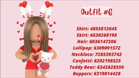 cr: in pin Berry Avenue Codes Valentines, Bloxburg Outfit Codes Valentines, Bloxburg Fitness Outfit Codes, Bloxburg Valentines Day Outfit Codes, Roblox Valentines Outfit, Bloxburg Christmas Pj Codes, Bloxburg Valentines, Bloxburg Outfit Code, Bloxburg Outfit Codes