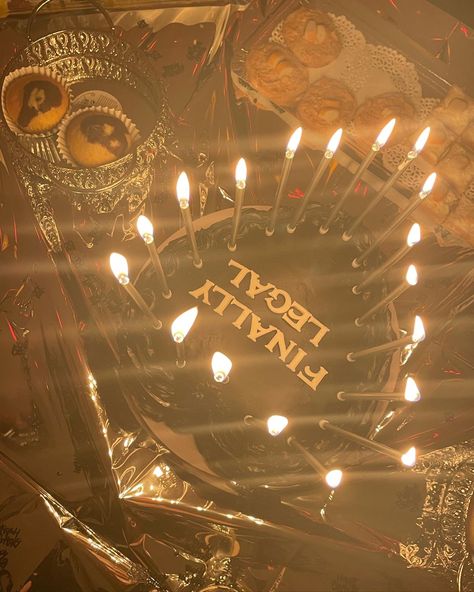 Legal Birthday Cake, Finally Legal Cake, Legal Cake, Black Birthday Cake, Silver Candles, Birthday Cake Writing, 18th Cake, Candles Birthday, Happy Birthday 18th