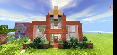 Feito por: AlcserBatatinha Minecraft Shops, Minecraft Stuff, Minecraft Builds, Minecraft Ideas, Minecraft Designs, Willis Tower, Flower Shop, Exterior Design, Minecraft